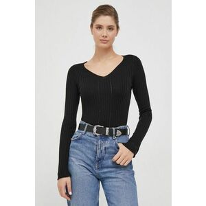 Pepe Jeans pulover din amestec de lana femei, culoarea negru, light imagine