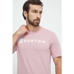 Burton tricou din bumbac barbati, culoarea roz, cu imprimeu imagine