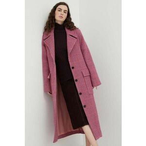 Lovechild palton din lana culoarea roz, de tranzitie imagine