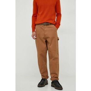 Barbour pantaloni de bumbac culoarea maro, cu fason chinos imagine