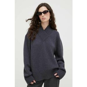 Lovechild pulover de lana femei, culoarea gri imagine