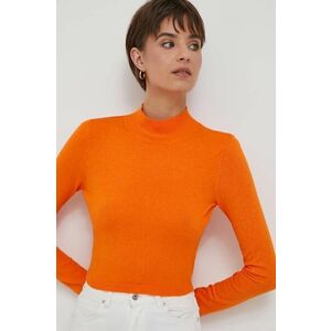 XT Studio pulover femei, culoarea portocaliu, light, cu turtleneck imagine