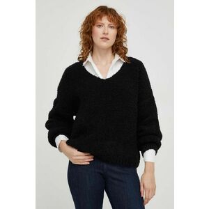 Answear Lab pulover de lana culoarea negru, light imagine