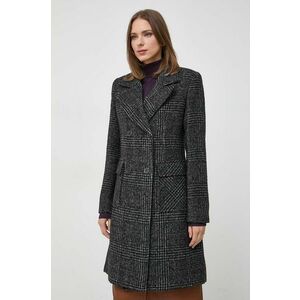 Morgan palton din lana culoarea gri, de tranzitie, cu doua randuri de nasturi imagine
