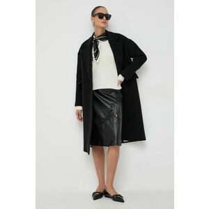 Beatrice B palton de lana culoarea negru, de tranzitie, oversize imagine