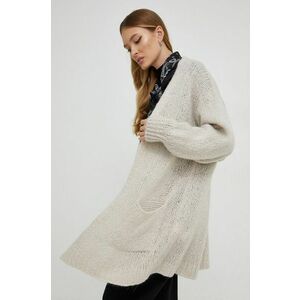 Answear Lab cardigan de lana culoarea bej, călduros imagine