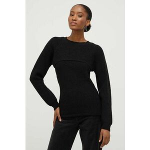 Answear Lab pulover de lana culoarea negru imagine