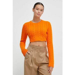 United Colors of Benetton pulover de lana femei, culoarea portocaliu, light imagine