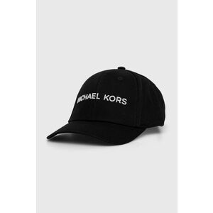 Michael Kors șapcă de baseball din bumbac culoarea negru, cu imprimeu imagine