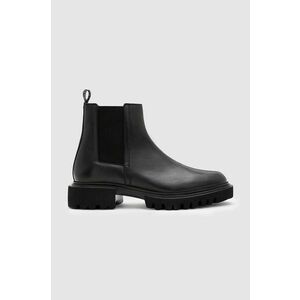 AllSaints pantofi de piele Vince barbati, culoarea negru, MF555Z imagine