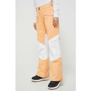 Roxy pantaloni Woodrose x Chloe Kim culoarea portocaliu imagine