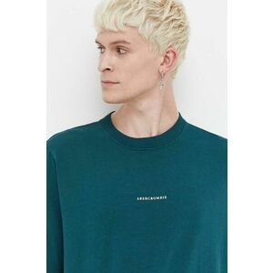 Abercrombie & Fitch tricou din bumbac barbati, culoarea verde, cu imprimeu imagine