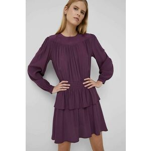 Pepe Jeans rochie Milenka culoarea violet, mini, evazati imagine