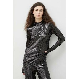 Bruuns Bazaar bluza femei, culoarea negru, neted imagine