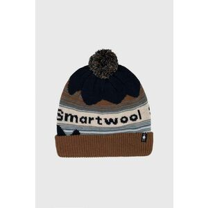 Smartwool caciula din amestec de lana culoarea maro, din tricot gros imagine