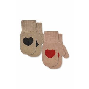 Konges Sløjd mănuși pentru bebeluși 2-pack culoarea maro imagine
