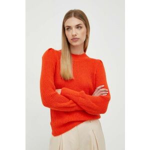 Morgan pulover din amestec de lana femei, culoarea portocaliu, light imagine