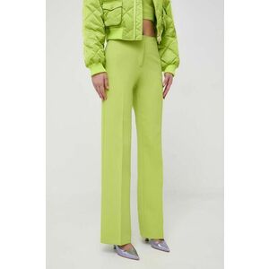 MAX&Co. pantaloni x Anna Dello Russo femei, culoarea verde, drept, high waist imagine