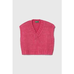 United Colors of Benetton vesta din amestec de lana culoarea roz imagine