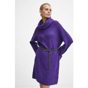 Medicine rochie culoarea violet, midi, drept imagine