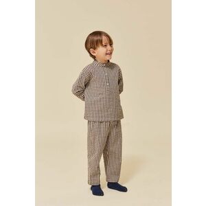 Konges Sløjd pantaloni de bumbac pentru copii culoarea maro, modelator imagine
