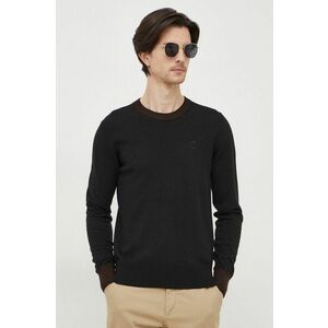Trussardi pulover din amestec de lana barbati, culoarea negru, light imagine