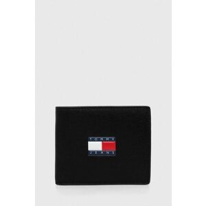 Tommy Jeans portofel de piele barbati, culoarea negru imagine