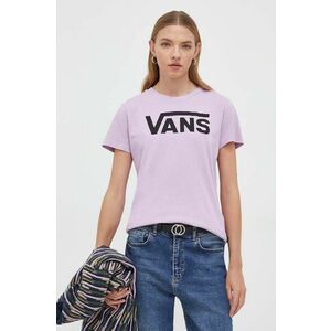 Vans tricou din bumbac femei, culoarea violet imagine