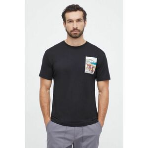 Smartwool tricou sport Mountain Patch Graphic culoarea negru, cu imprimeu imagine