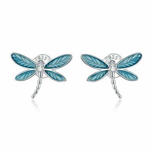 Cercei din argint Elegant Dragonfly imagine