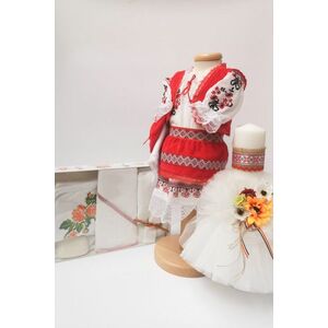 Set Traditional Botez - Costumas fetita Trusou Lumanare 4 imagine