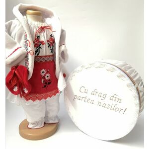 Set Traditional Botez Fetita - Costumas + Cutie trusou imagine