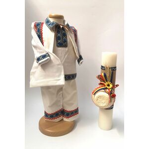Set Traditional Botez Baiat - Costumas + Lumanare 4 imagine
