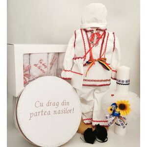 Set Traditional Botez - Costumas+Trusou+Cutie+Lumanare Baiat imagine