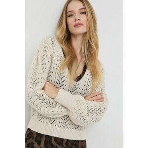 Morgan pulover din amestec de lana femei, culoarea bej, light imagine