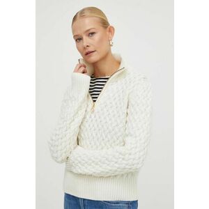 G-Star Raw pulover de lana femei, culoarea bej, călduros imagine