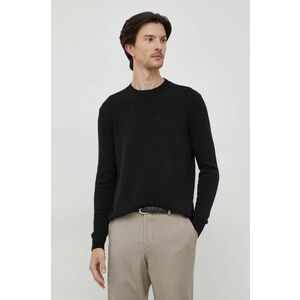 Sisley pulover de lana barbati, culoarea negru, light imagine