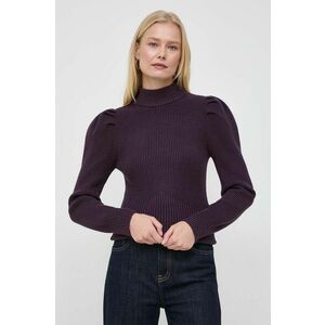Morgan pulover femei, culoarea violet, cu turtleneck imagine