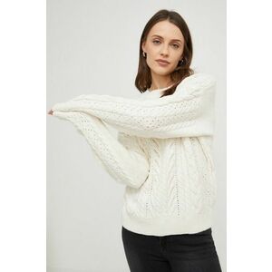 Answear Lab pulover din amestec de lana femei, culoarea bej, călduros imagine