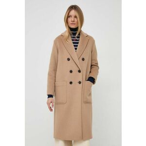 MAX&Co. palton din lana culoarea maro, de tranzitie, oversize imagine