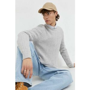Abercrombie & Fitch pulover barbati, culoarea gri imagine