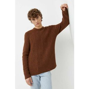 Abercrombie & Fitch pulover barbati, culoarea maro, călduros imagine