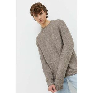 Abercrombie & Fitch pulover barbati, culoarea bej, călduros imagine
