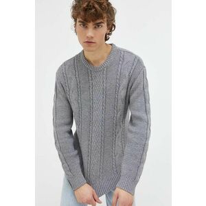 Hollister Co. pulover barbati, culoarea gri imagine