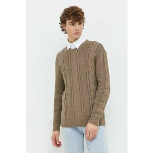Hollister Co. pulover barbati, culoarea maro imagine