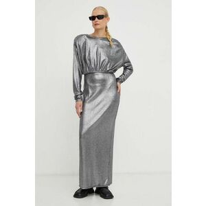 Gestuz rochie culoarea argintiu, maxi, mulată 10908586 imagine