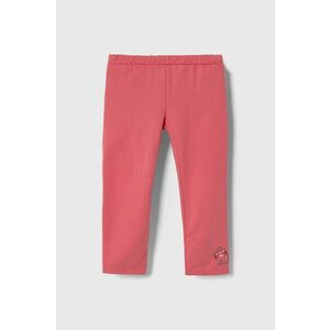 United Colors of Benetton pantaloni de trening pentru copii culoarea roz, cu imprimeu imagine