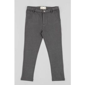 zippy pantaloni copii culoarea gri, neted imagine