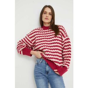 Answear Lab pulover femei, culoarea roz, călduros imagine