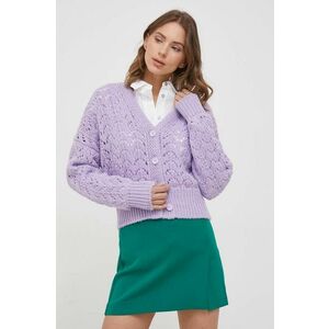 United Colors of Benetton cardigan din amestec de lana culoarea violet imagine